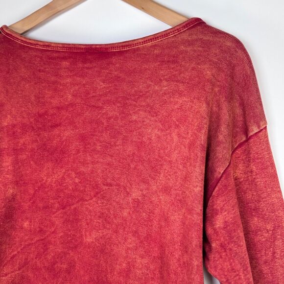 Greater Good Patchwork Boho Top XXL Red Colorful Rainbow Artsy Hippie Raw Edge - Picture 6 of 14